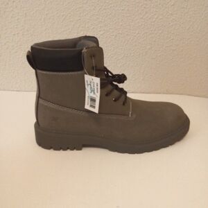 Xray Men's Gray Faux Suede Faux Leather Work Boots sz 13